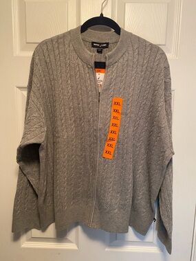 Nautica Women’s Gray Cable Knit Zip Cardigan…size XXL